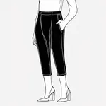 sleek black capri pants image